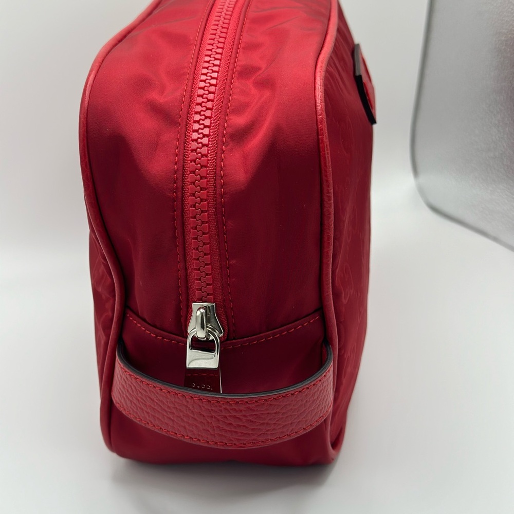 Gucci Red Nylon Cosmetic Bag - Picture 3 of 8